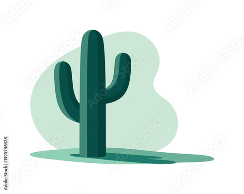 Cactus silhouette inpot shown in macro inspiredcompositi on withc actus f ormdom in antbut fully visibleoccupy ing about 40%of