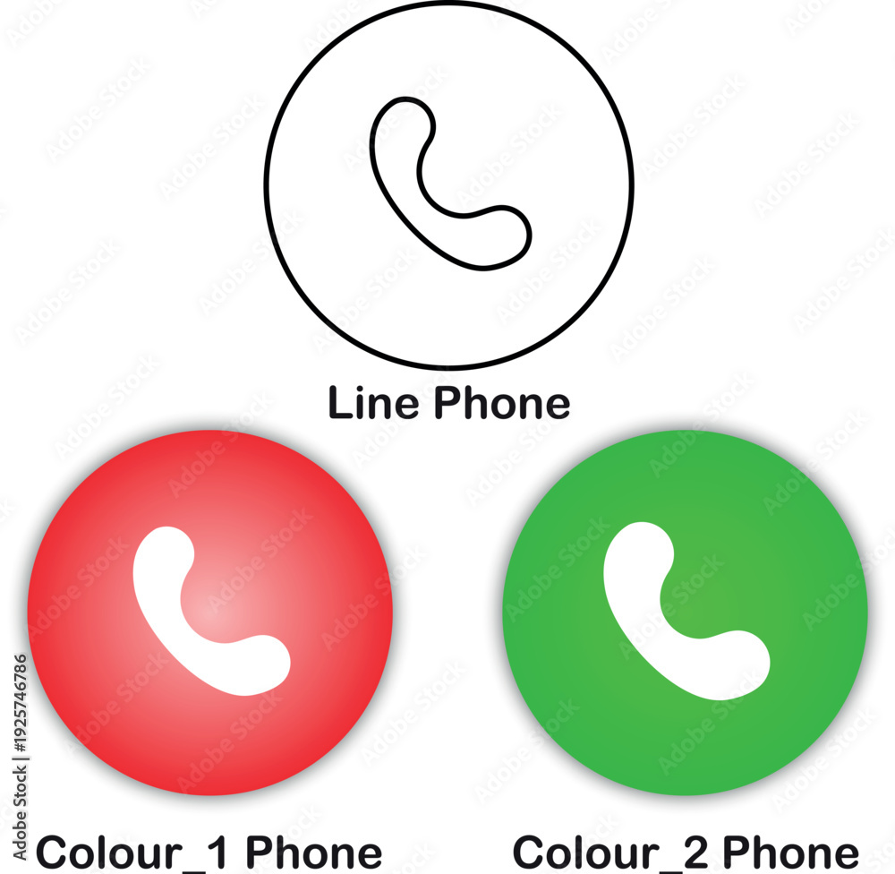 Fototapeta premium Phone Icon & Colour