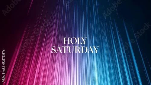 Holy Saturday vibrant light beams background abstract religious celebration Easter holiday 4K HD high quality video.
