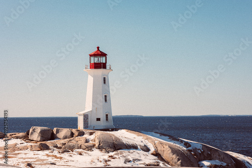 Peggy's Cove Light House on the Atlantic Ocean