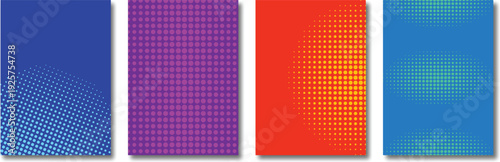 Colorful gradient rectangles with pixelated texture