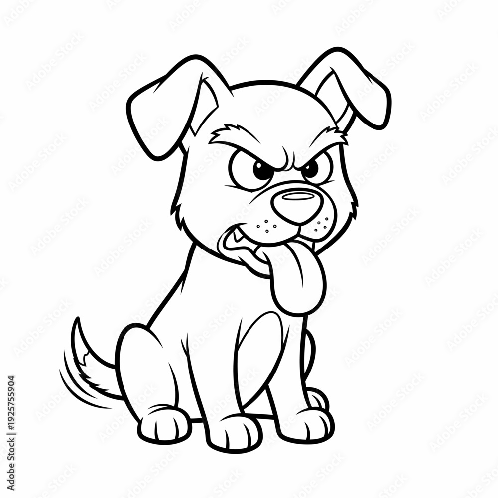 Fototapeta premium Brown Happy Brown Mammal Cartoon Character.