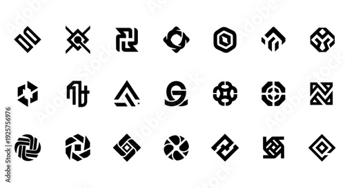 Tech Startup Logo Marks - 24 Professional Vector Logo Templates for Technology Companies