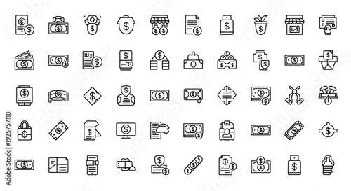 Payment Icons Set - 50 Professional Vector Icons for Payment Methods and Finance Apps