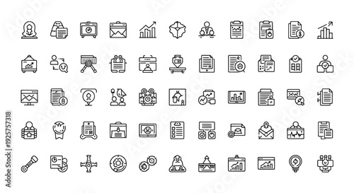 Marketing Icons Set - 50 Professional Vector Icons for Marketing and Advertising Apps