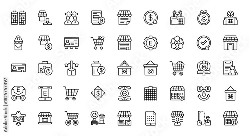 E-Commerce Icons Set - 50 Professional Vector Icons for Online Shopping and Retail