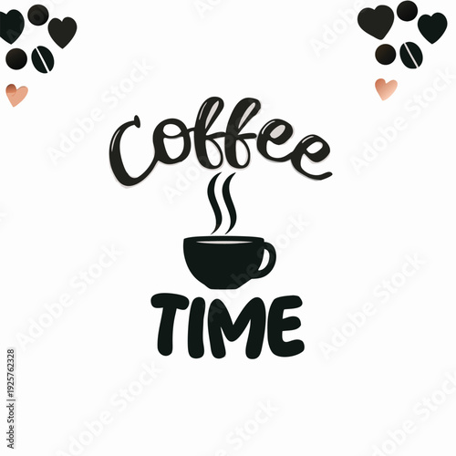 Cute illustration celebrating the joyous moment of coffee time with pets.