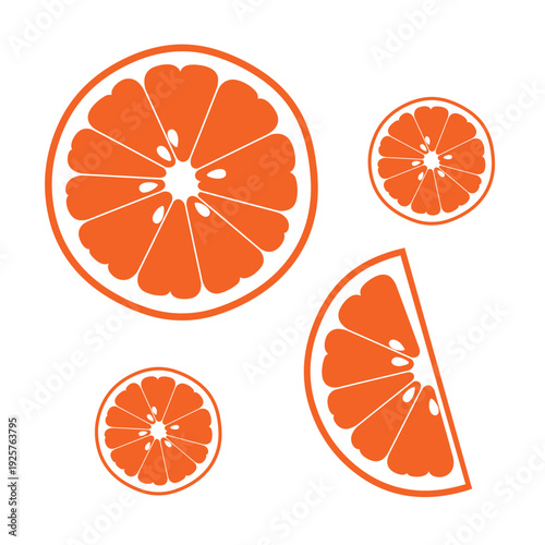 dibujo naranja fruta 2d