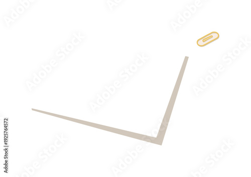 Blank greeting card shape lying flat seen from a top-down angle, offset to the left third of a 3:2 canvas leaving open space on