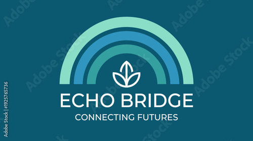 This logo illustrates a rainbow bridge motif, symbolizing connection, unity, and hope for a brighter future. Ideal for organizations focused on inclusion and positive progression.