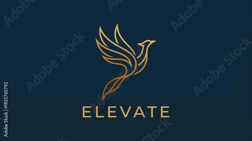 A sleek phoenix logo design representing growth, renewal, and a fresh start, perfect for a business focused on ascending to new heights in a competitive landscape.