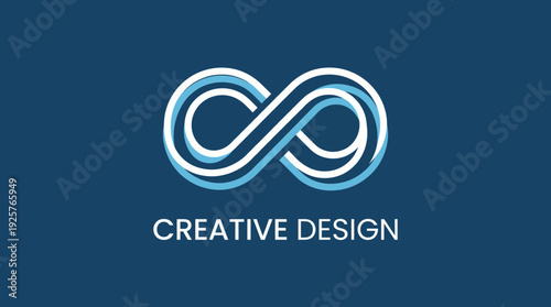 Dynamic and modern infinity logo representing endless possibilities and creativity, suitable for design agencies and innovative startups looking to inspire.