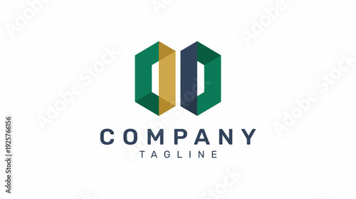 This unique geometric logo with a hexagonal shape symbolizes strong foundations, ideal for companies focused on providing innovative solutions in various industries.