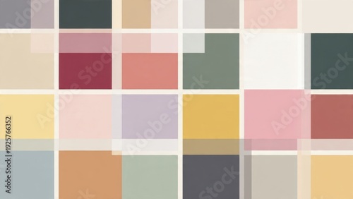 Abstract Color Block Grid Pattern