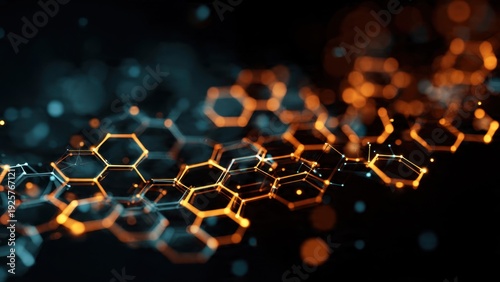 Abstract Hexagon Molecular Structure
