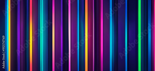 vibrant neon vertical strip...