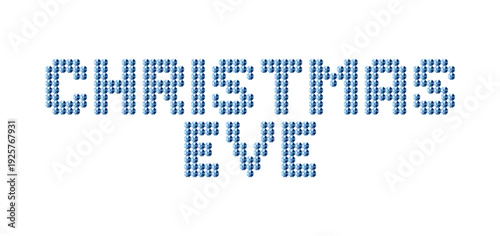 Inscription made of blue crystals - christmas eve