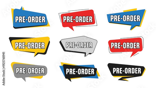 Colorful speech and thought bubbles with various labels for communication and expression