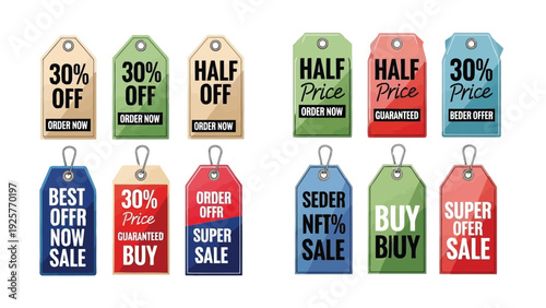 Colorful collection of vintage-style mailboxes in various bright hues