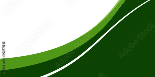 Abstract green wave background, Vector green line background curve element with white space for text and message design, overlapping layers.eps10
