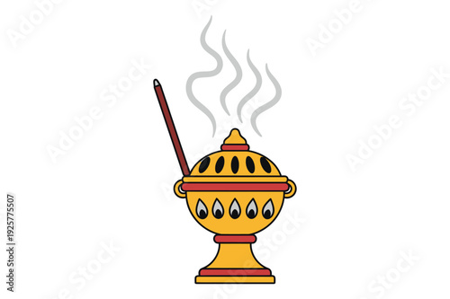 Incense Burner with Smoke