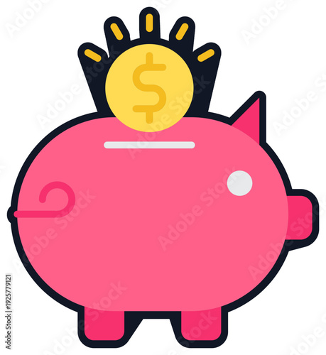 Wallpaper Mural piggy bank sticker Torontodigital.ca