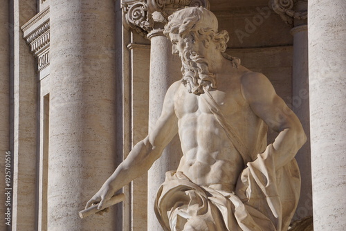 Tableau sur toile Side profile close up of the monumental statue of the mythological titan Oceanus