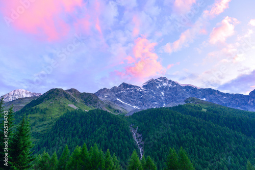 Foto Sonnenuntergang am Ortler in Südtirol, Italien