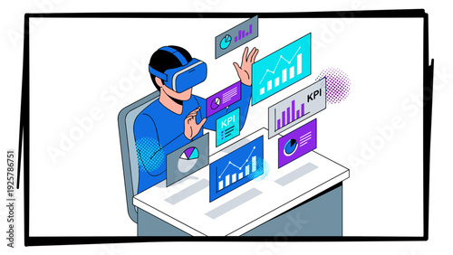 Immersive analytics using virtual reality for business data visualization and insights