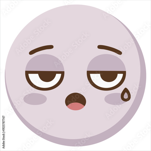 Blushing Embarrassed Smiley Icon Isolated Vector Illustration on White Background