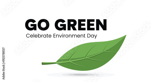 Environmental leaf icon with 'GO GREEN' text