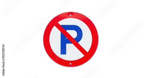 Free Download No parking sign isolated on white background showing prohibition symbol - GFXLoad