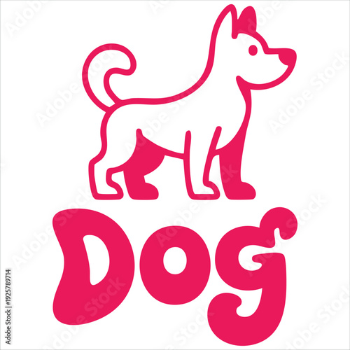 Minimalist pet logo design with cat and dog for animal store and pet food brand identity concepts