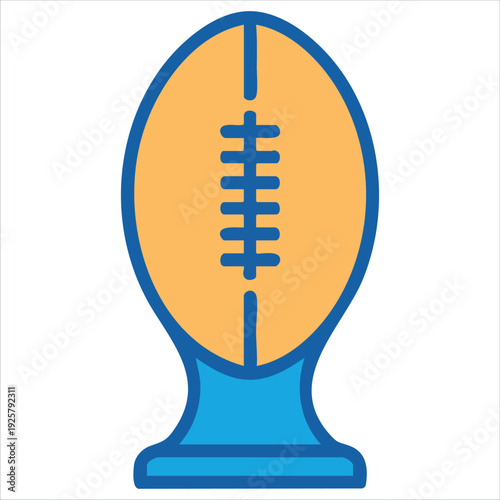 Rugby icon isolated on white for sports and athletic concepts