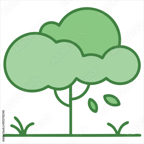 Tree icon for nature and forest concepts