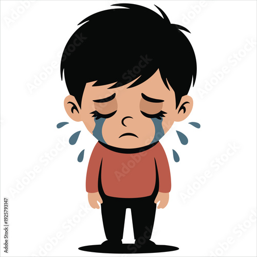 Confused child thinking for childhood wonder and question concepts