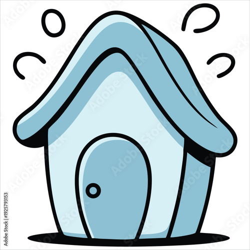 Rundown house vector for decay and abandoned property designs