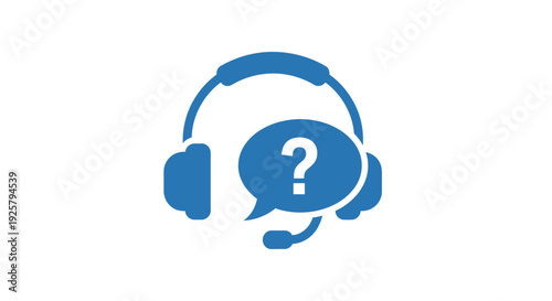 customer support headset with question mark
