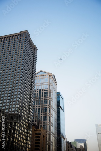 Wallpaper Mural View of Chicago Buildings at Sunrise Torontodigital.ca