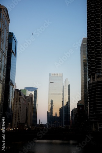 Wallpaper Mural View of Chicago Buildings at Sunrise Torontodigital.ca