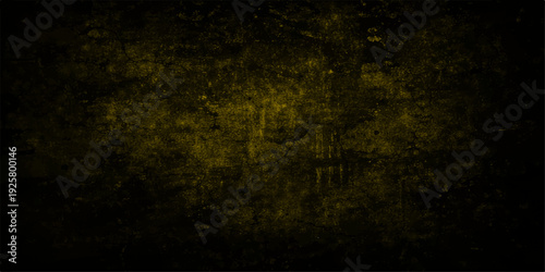 Dark grunge film background with an aged paper texture and dirty vintage wall surface featuring dark brown rust patterns and a moody black night sky design