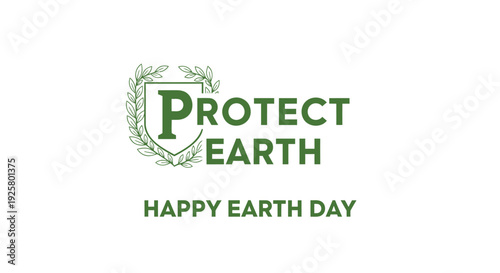Earth Day Protect Earth logo vector