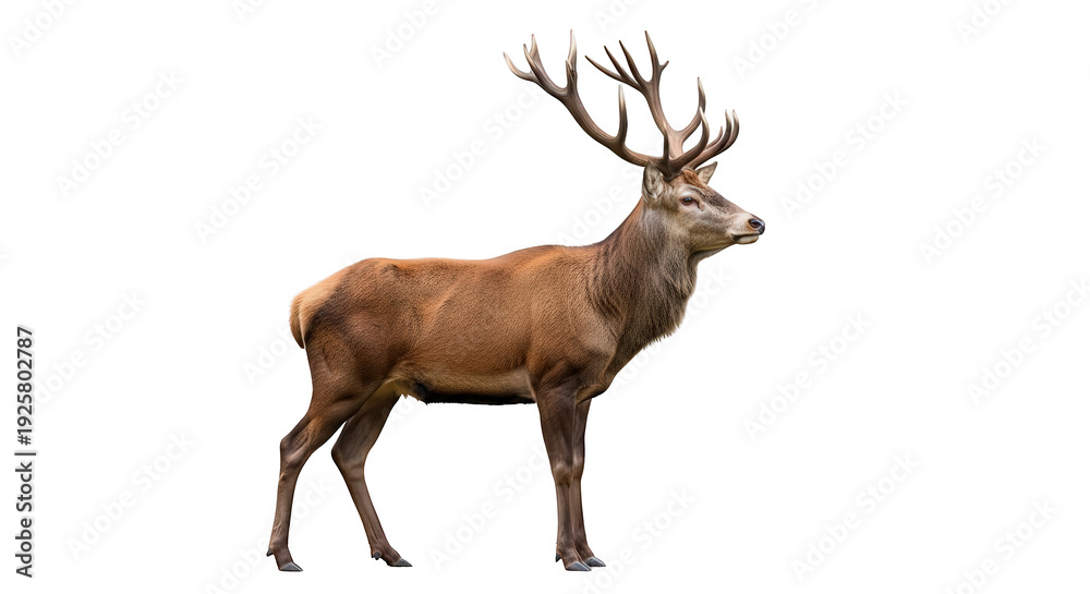 Fototapeta premium deer isolated on white background