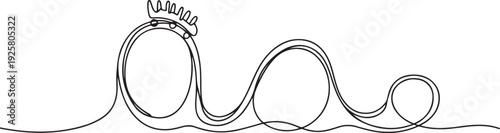 One continuous line drawing of National Roller Coaster Day vector illustration. one line art icon drawing vector