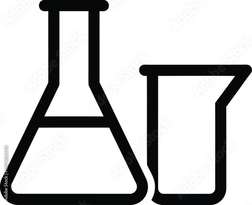 laboratory flask and beaker icons