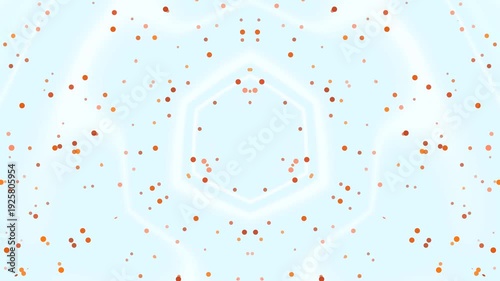Abstract Symmetrical Hexagon Pattern on Light Blue Background