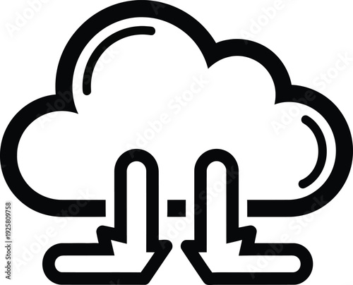 cloud icon with download arrows