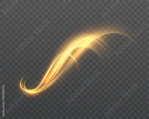 The glow of a bright golden vortex with vivid rays,  for creating magical light overlays and dynamic glare effects.