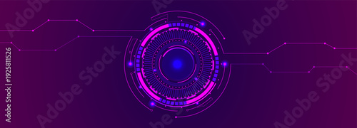 Futuristic dashboard. Innovation. HUD circles with lighting effects. Abstract digital interface. Cyber map on a bright GUI background. Vector