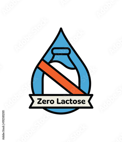 Lactose free beverage icon indicates dietary.